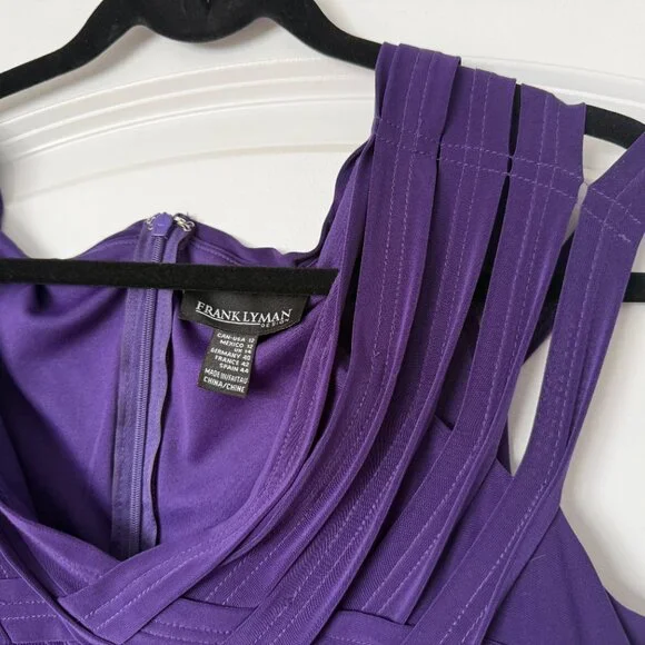 👗 Purple Layered Cocktail Dress | Frank Lyman | Great Condition - Picture 4 of 7
